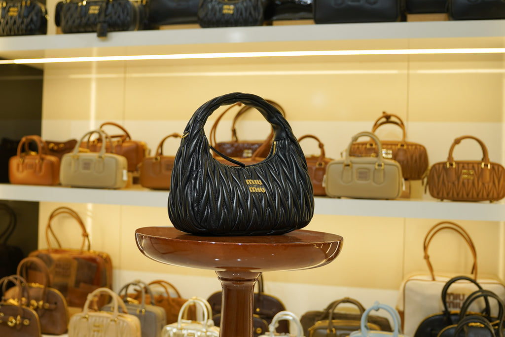 Miu Miu | Wander-Matelasse – Nappa Leather – Black – Gold Hardware