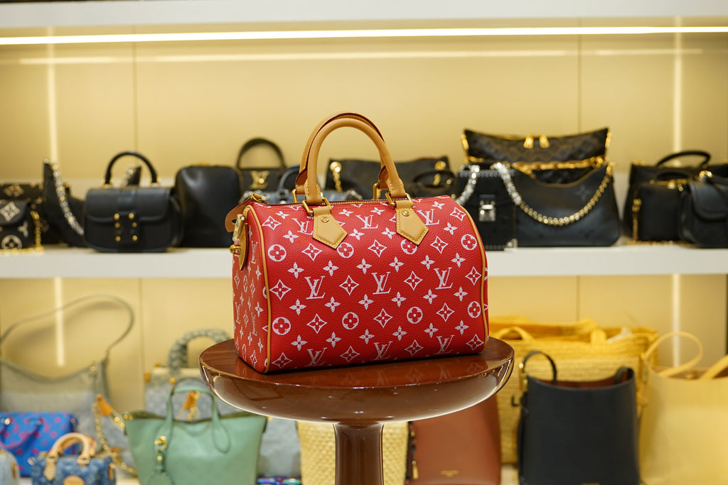 Louis Vuitton | Speedy – Canvas – Red – Gold Hardware