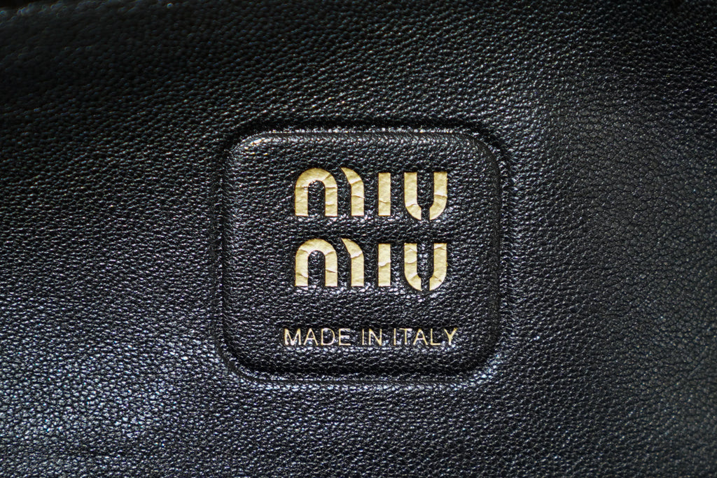 Miu Miu | Bow Bag (Large) – Leather – Black – Gold Hardware