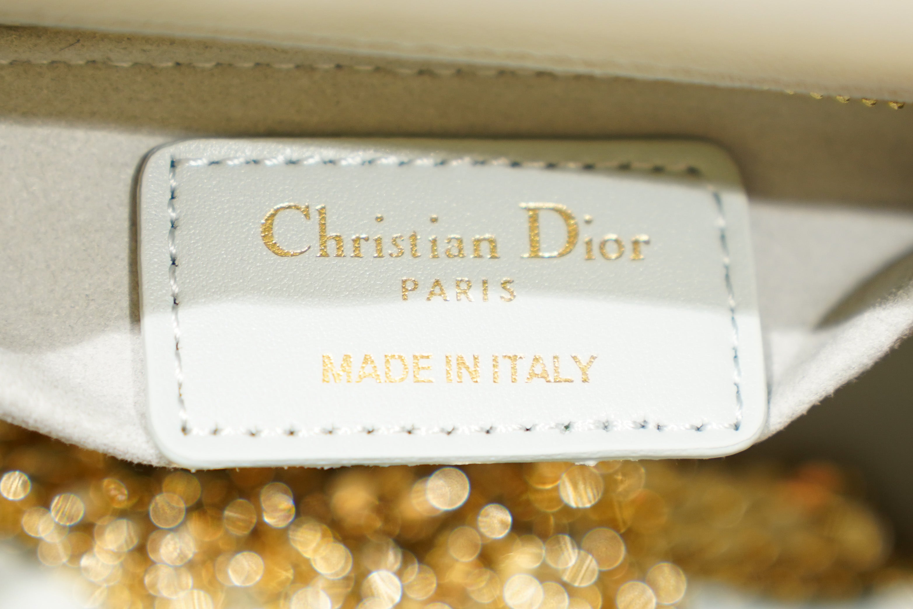 Dior | Lady Dior (Small) – Lambskin – Gray – Gold Hardware