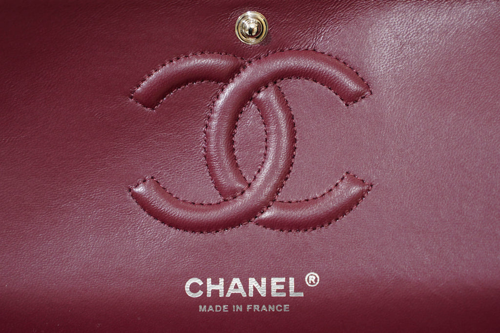 Chanel | Classic Flap Bag – Medium – Lambskin – Burgundy – Silver Hardware