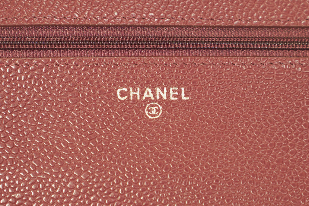 Chanel | Wallet on Chain – Caviar – Burgundy – Gold Hardware