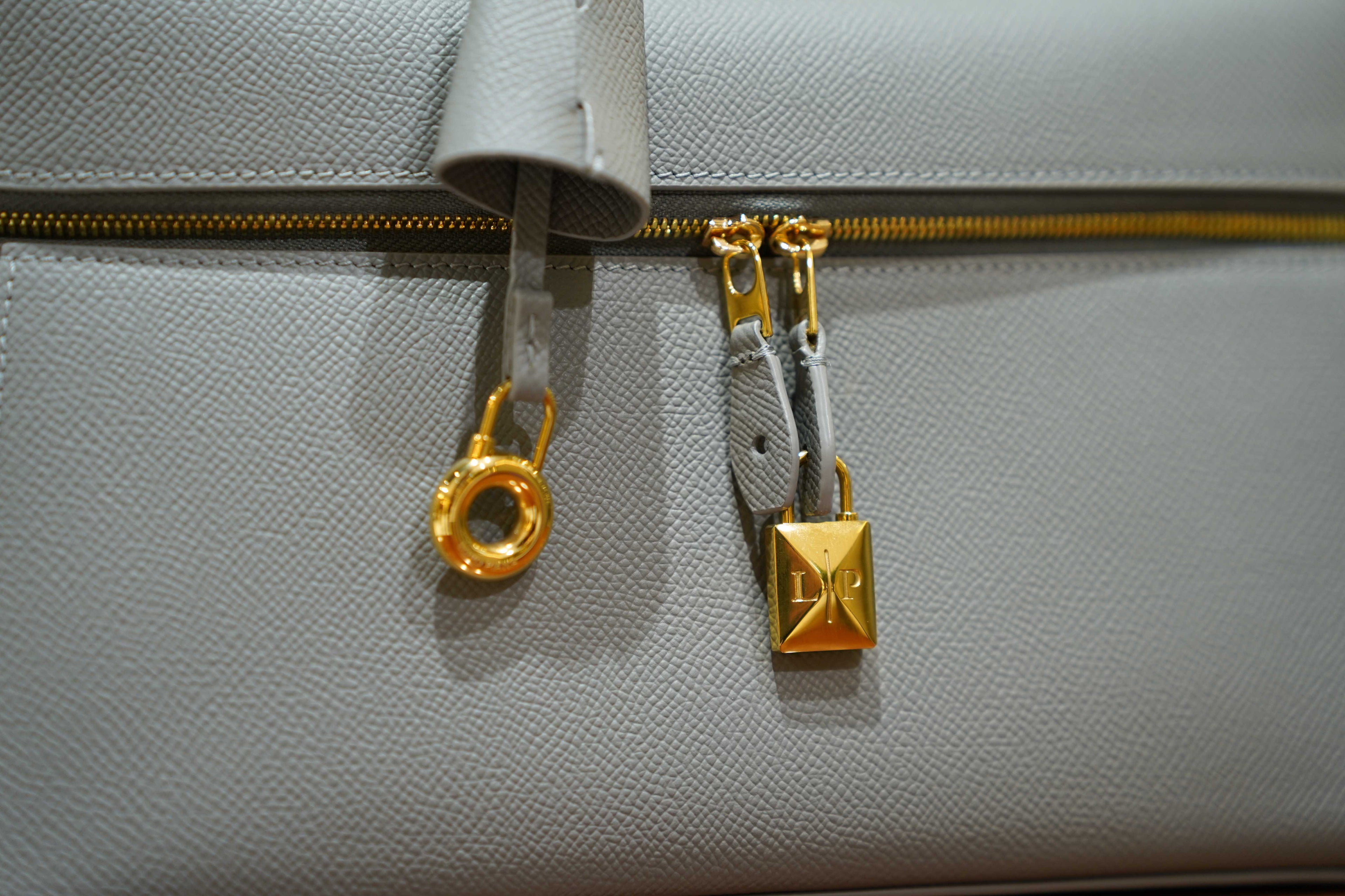 Loro Piana | Extra Bag L27 – Leather – Grey – Gold Hardware