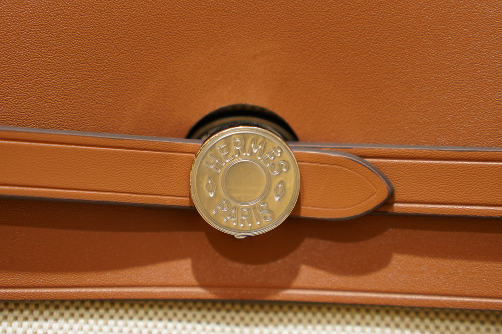 Hermes | Herbag Large – Canvas – Cream – Gold Hardware