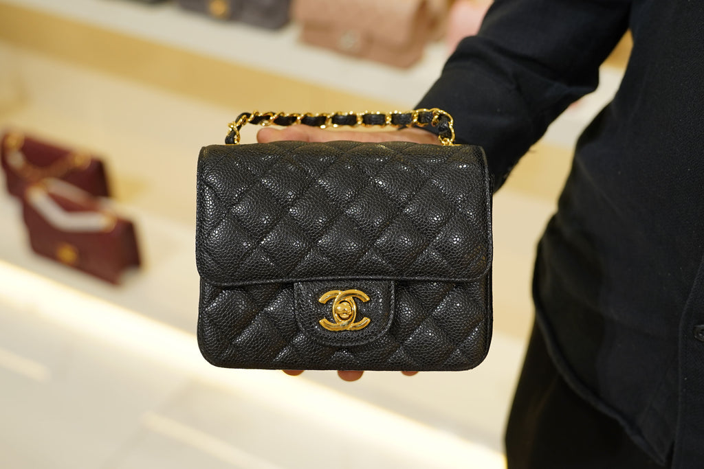 Chanel | Square Mini Flap Bag – Lambskin – Black – Gold Hardware