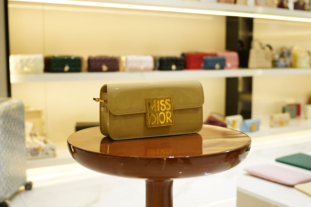 Dior | Miss Dior – Patent Leather – Beige – Gold Hardware