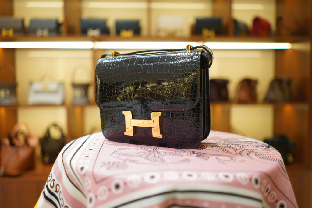 Hermes | Constance – Crocodile Leather – Black – Gold Hardware