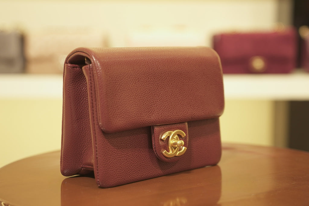 Chanel | Classic Flap Bag – Leather – Burgundy – Gold Hardware