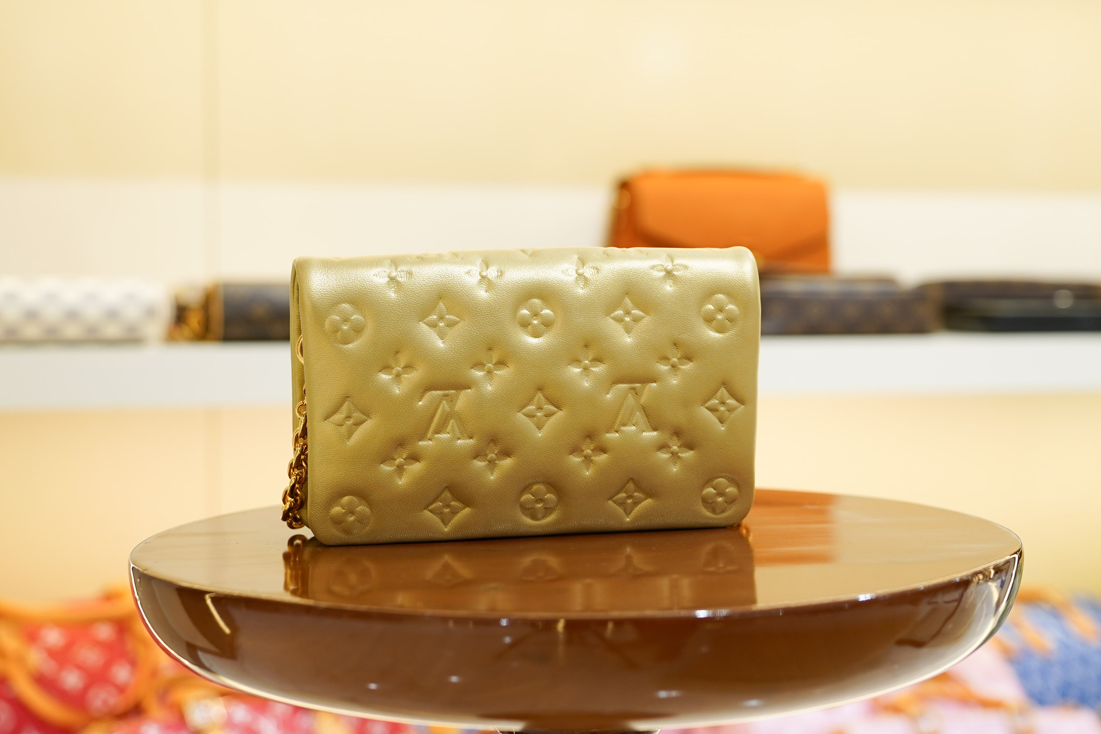 Louis Vuitton | Coussin-Mini – Leather – Gold – Gold Hardware