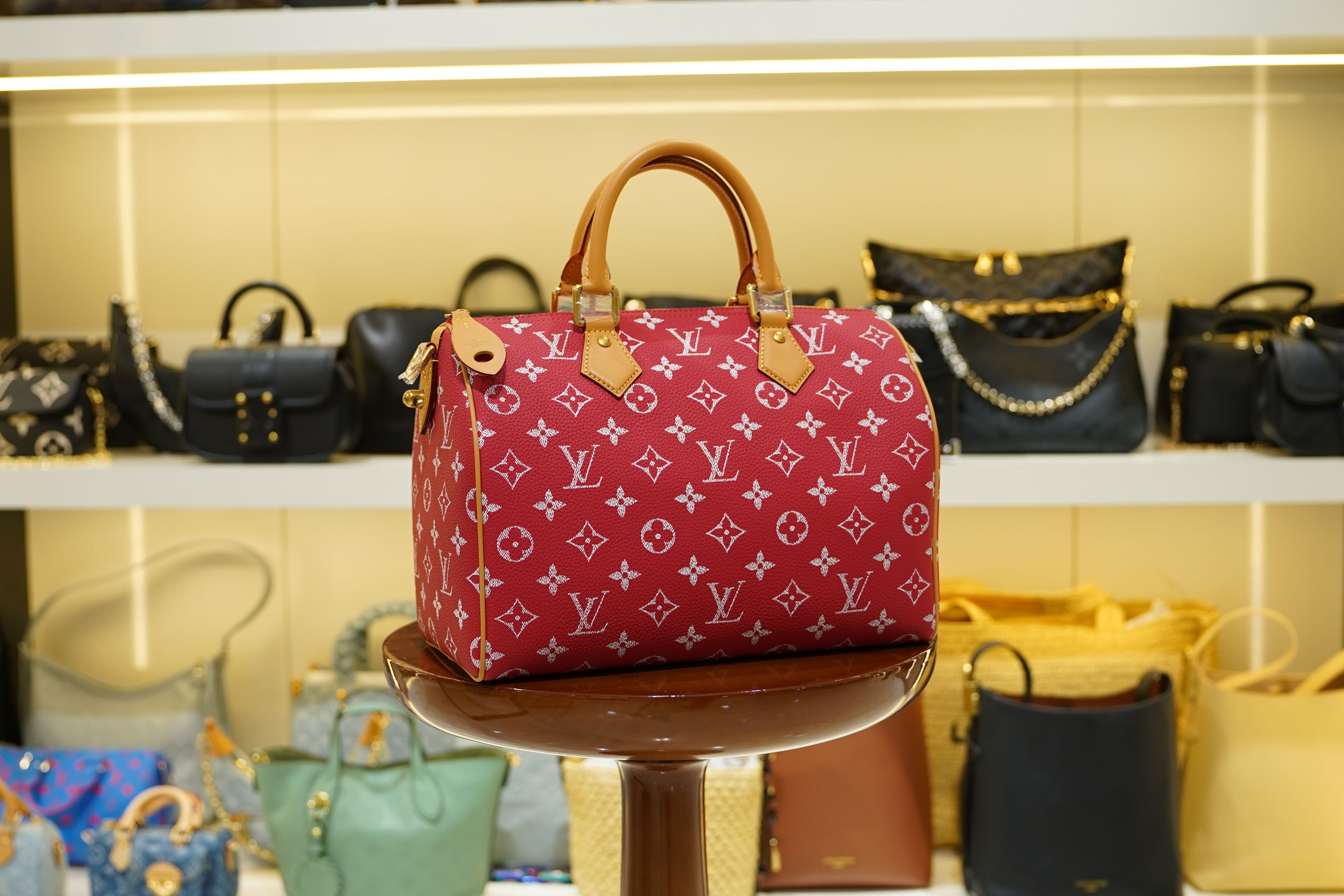 Louis Vuitton | Speedy – Canvas – Red – Gold Hardware