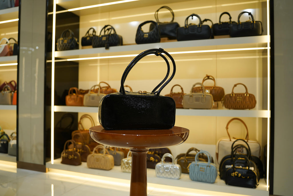 Miu Miu | Beau – Patent Leather – Black – Gold Hardware