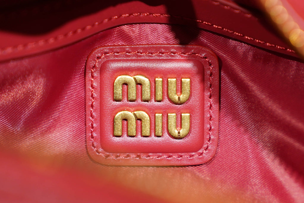Miu Miu | Arcadie (Medium) – Leather – Red – Gold Hardware