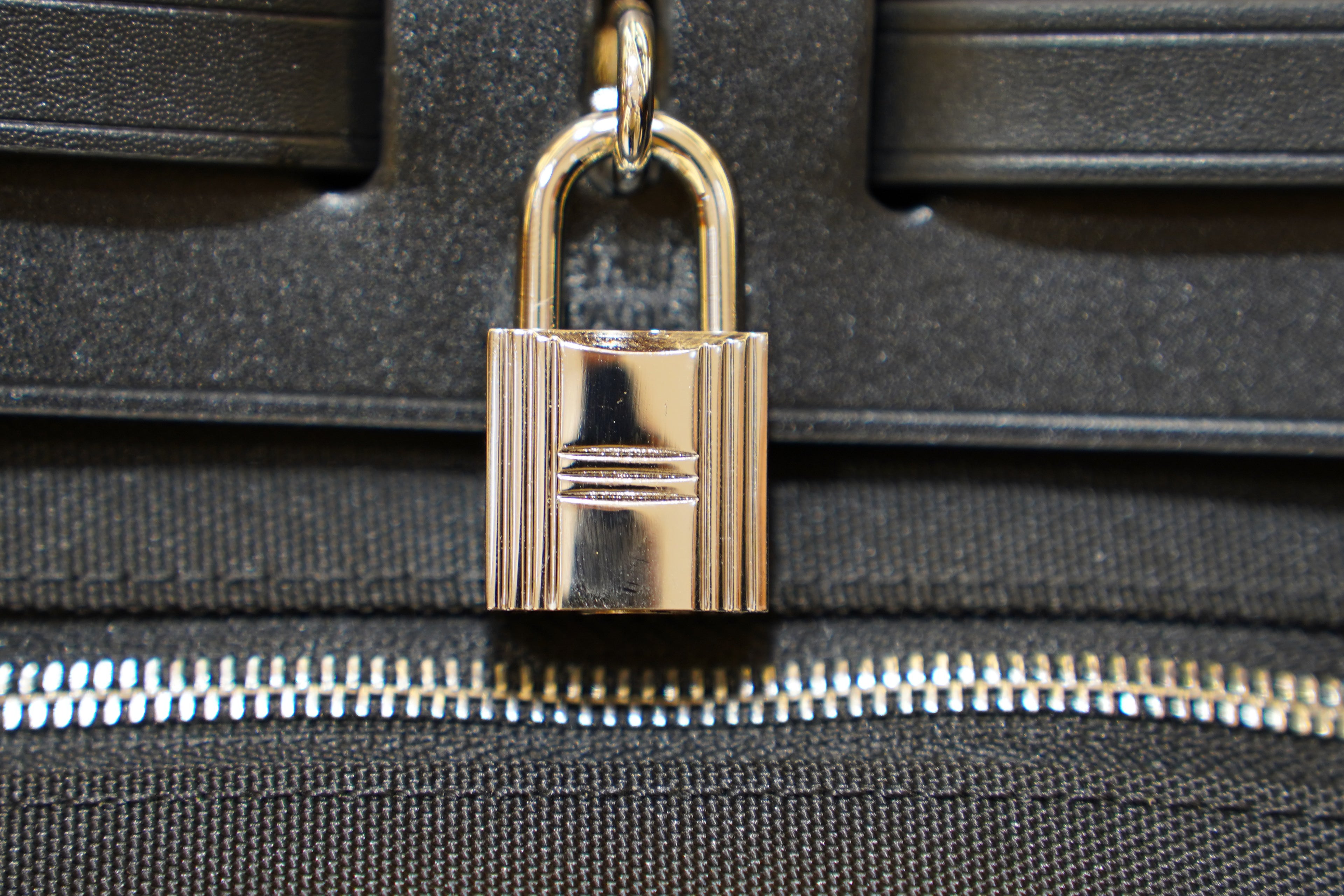 Hermes | Herbag Medium – Canvas – Black – Silver Hardware