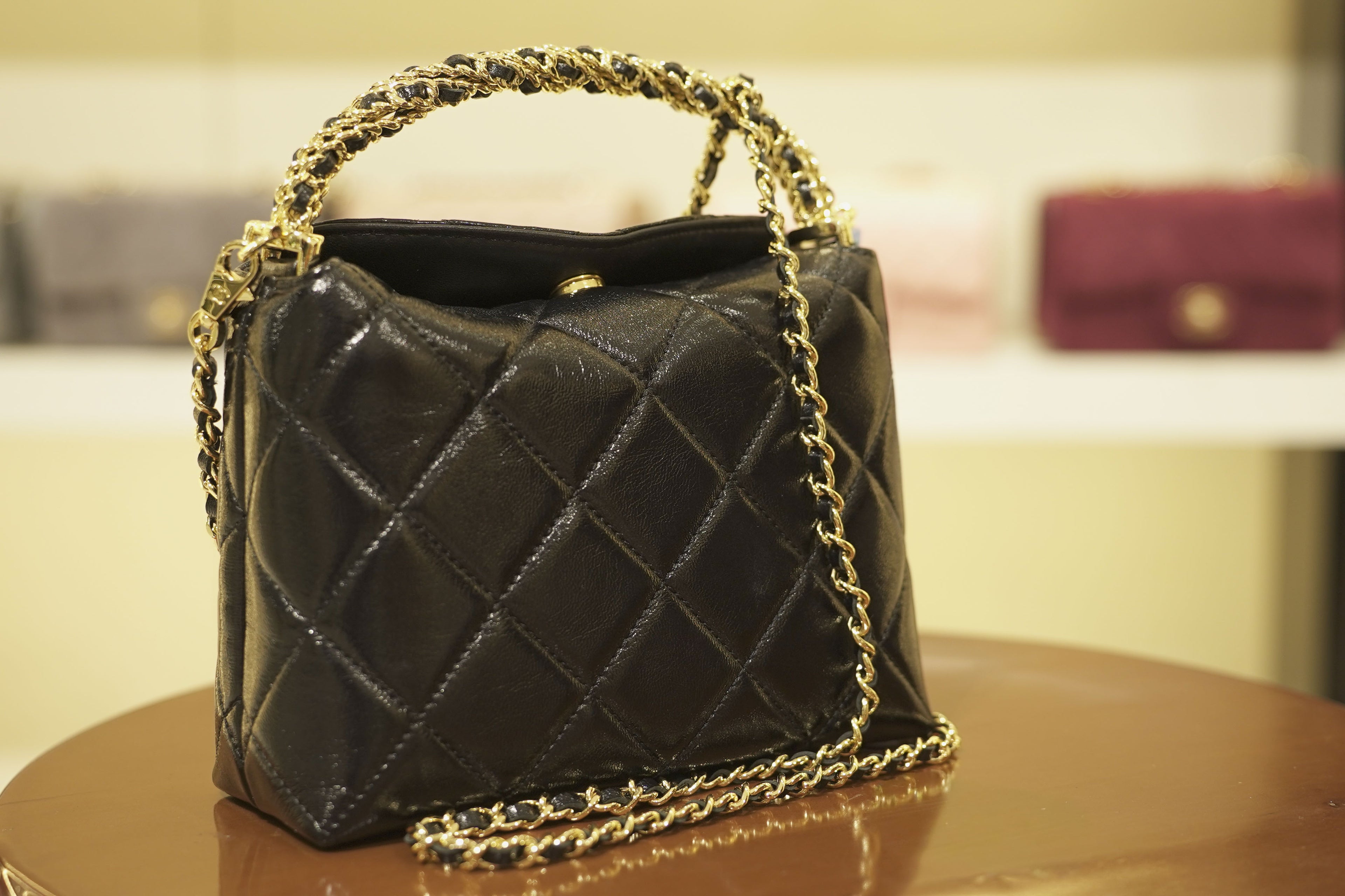 Chanel | 24B – Lambskin – Black – Gold Hardware