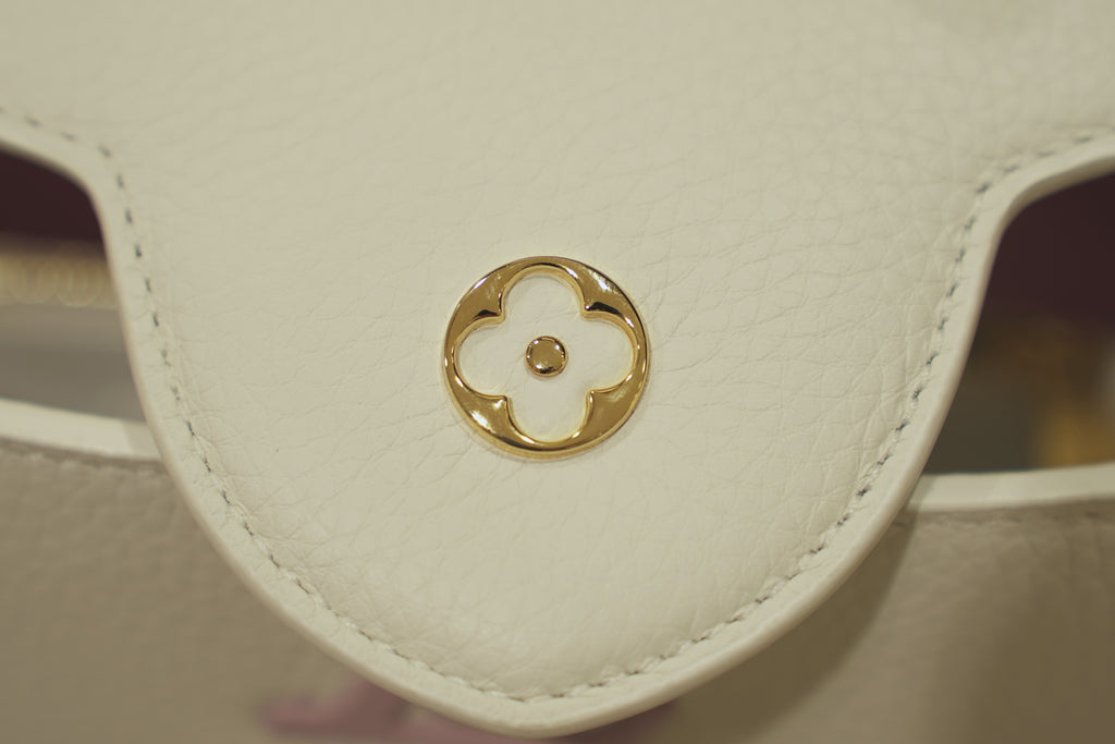 Louis Vuitton | Capucines – Leather – White – Gold Hardware
