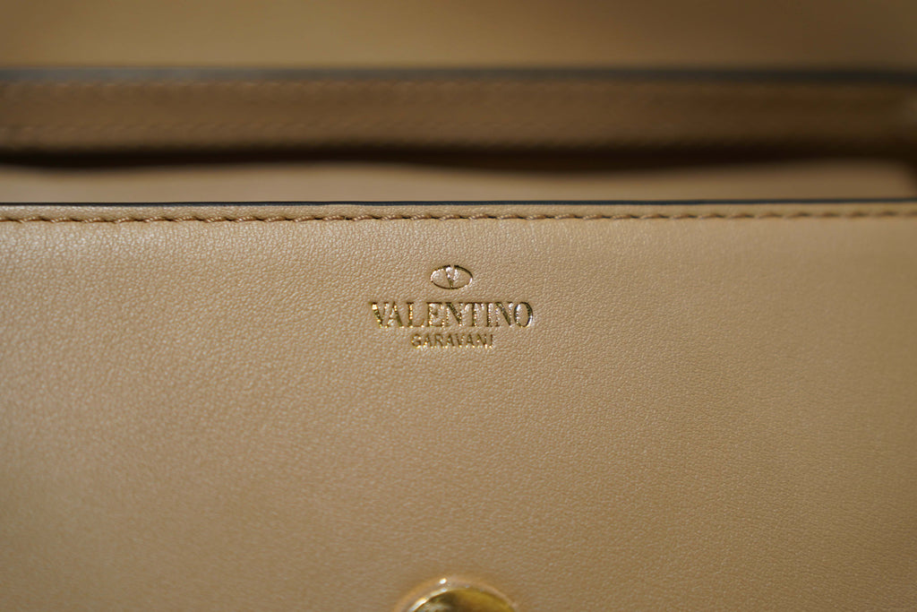 Valentino | Loco – Leather – Beige – Gold Hardware