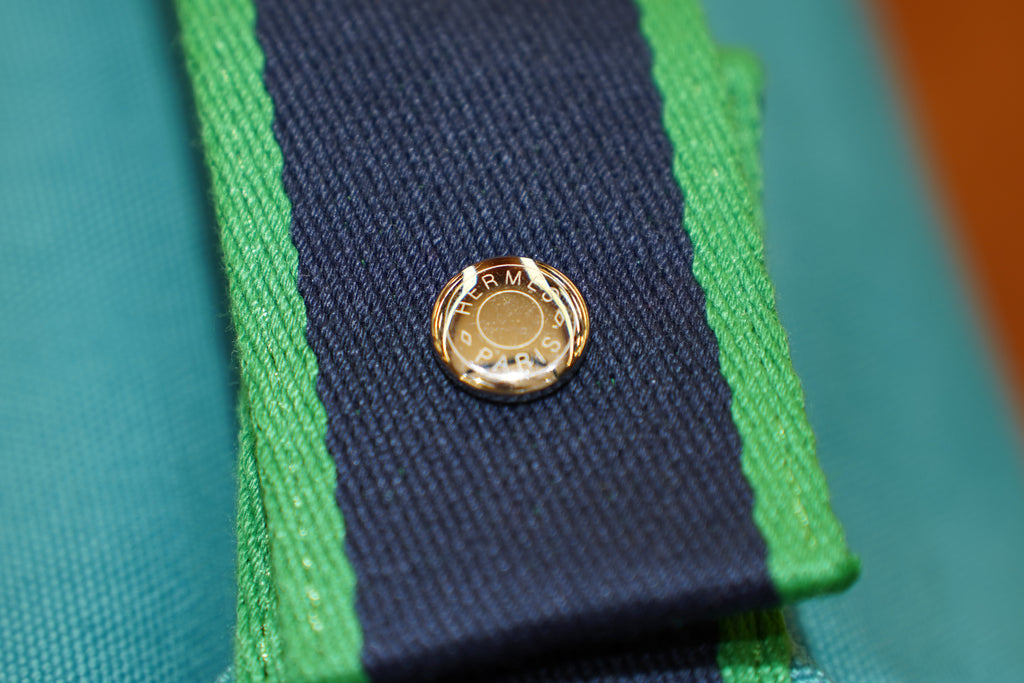 Hermes | Bride a Brac Small – Canvas – Blue – Green Hardware