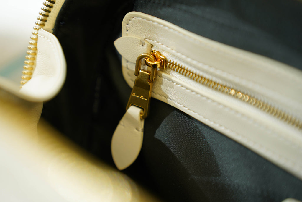 Miu Miu | Arcadie (Large) – Matelassé – Ivory – Gold Hardware