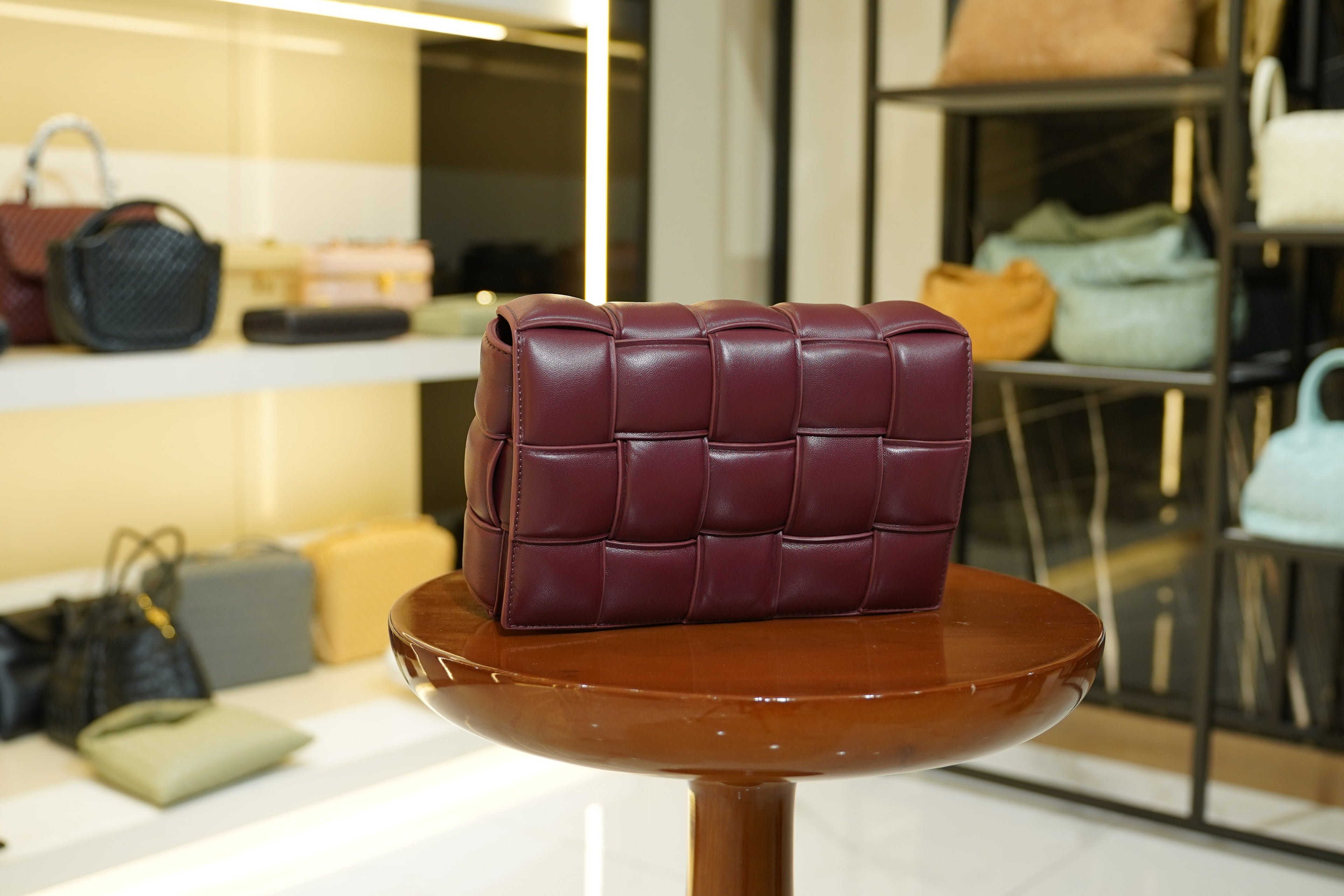 Bottega Veneta | Cassette – Leather – Burgundy – Gold Hardware