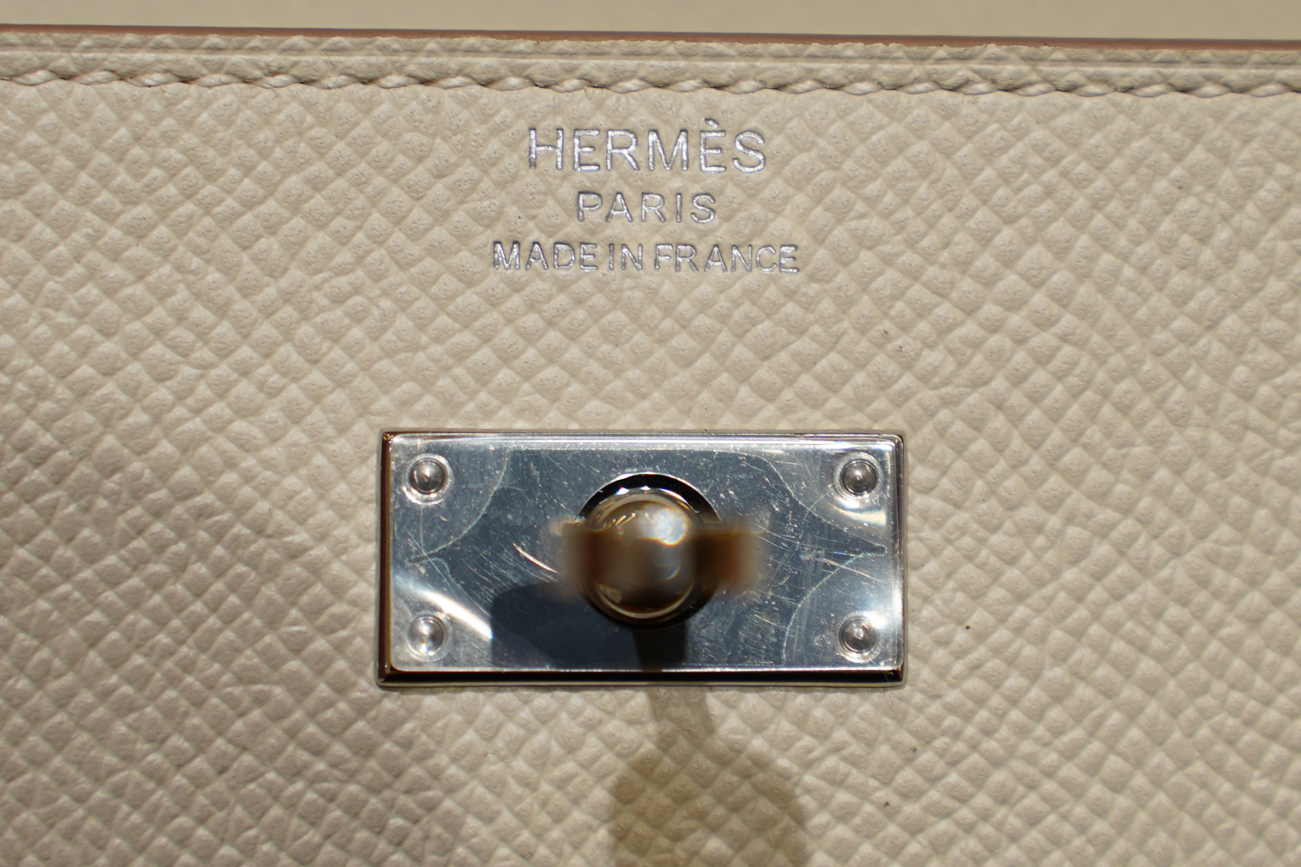 Hermes | Kelly – 28 – Epsom – White – Silver Hardware
