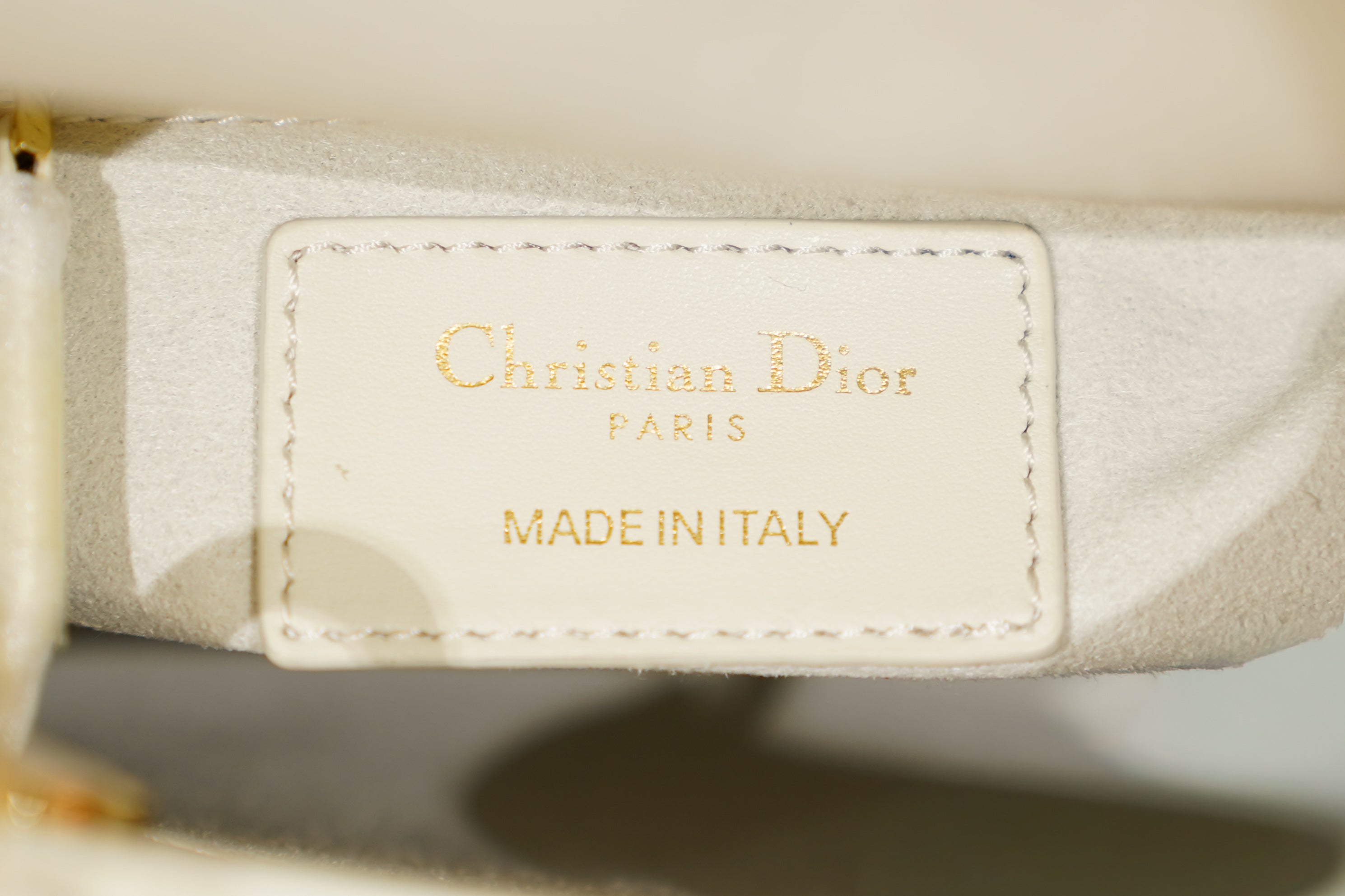 Dior | Lady Dior (Small) – Lambskin – Cream – Gold Hardware