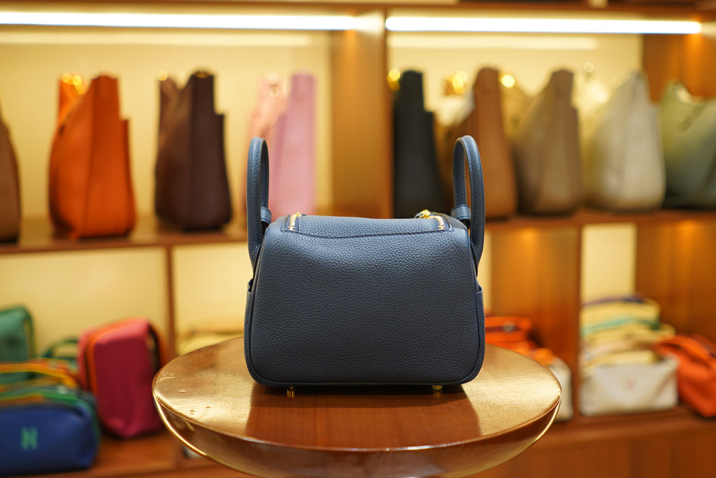 Hermes | Lindy Mini – Togo – Blue – Gold Hardware