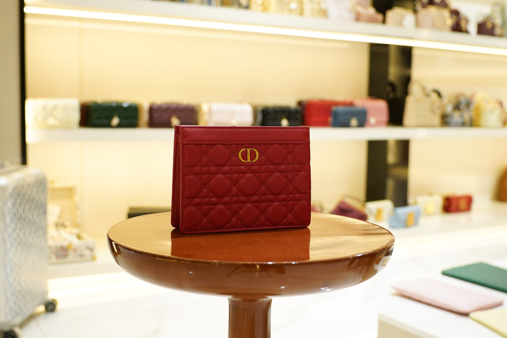 Dior | Dior-Caro – Lambskin – Red – Gold Hardware