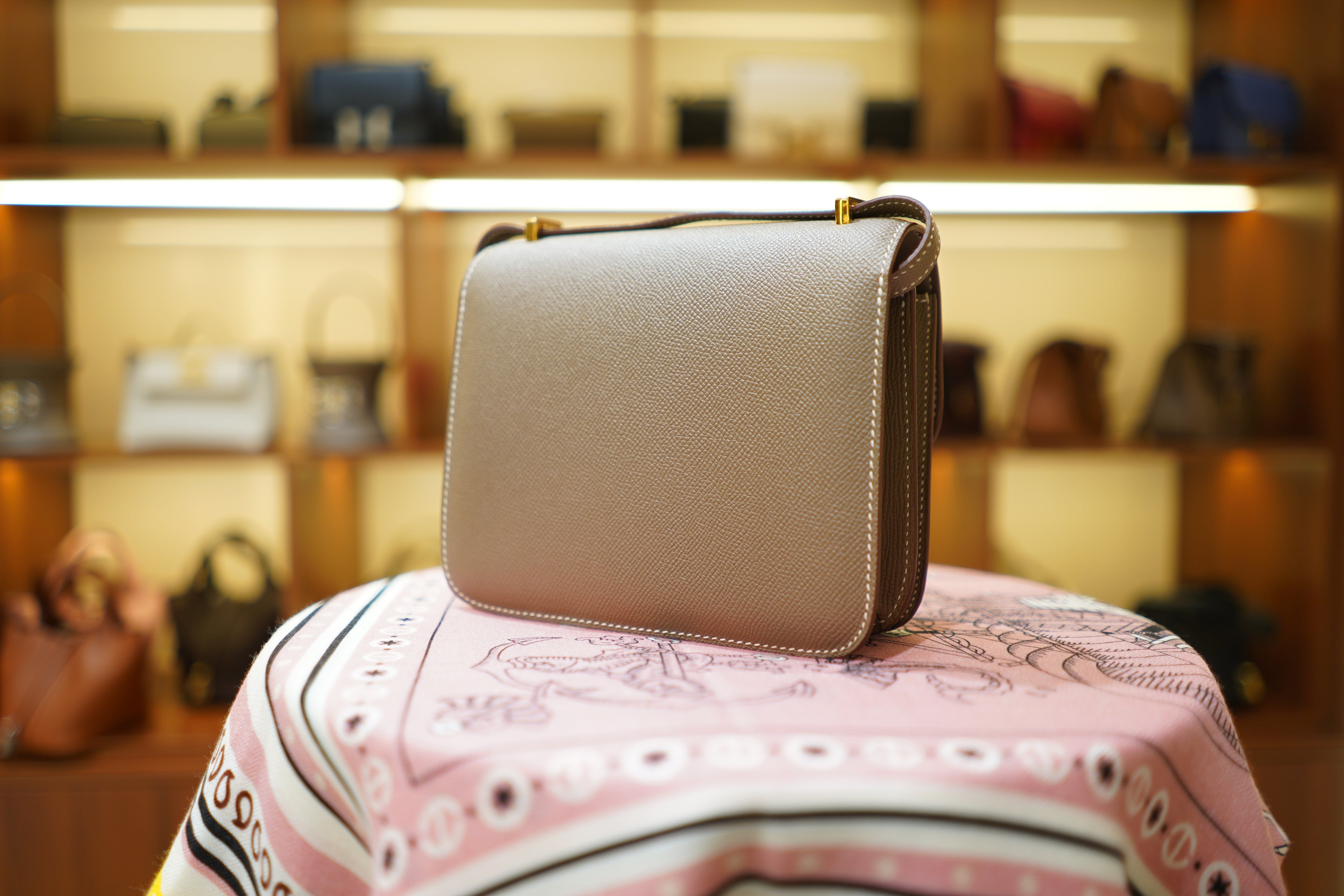 Hermes | Constance – Epsom – Grey – Gold Hardware