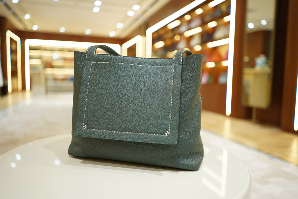 Hermes | Clemence Cabasellier 31 – Clemence – Green – Silver Hardware
