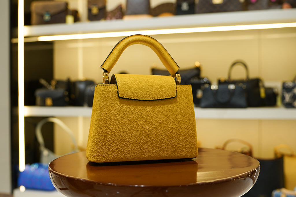 Louis Vuitton | Capucines Medium – Leather – Yellow – Gold Hardware