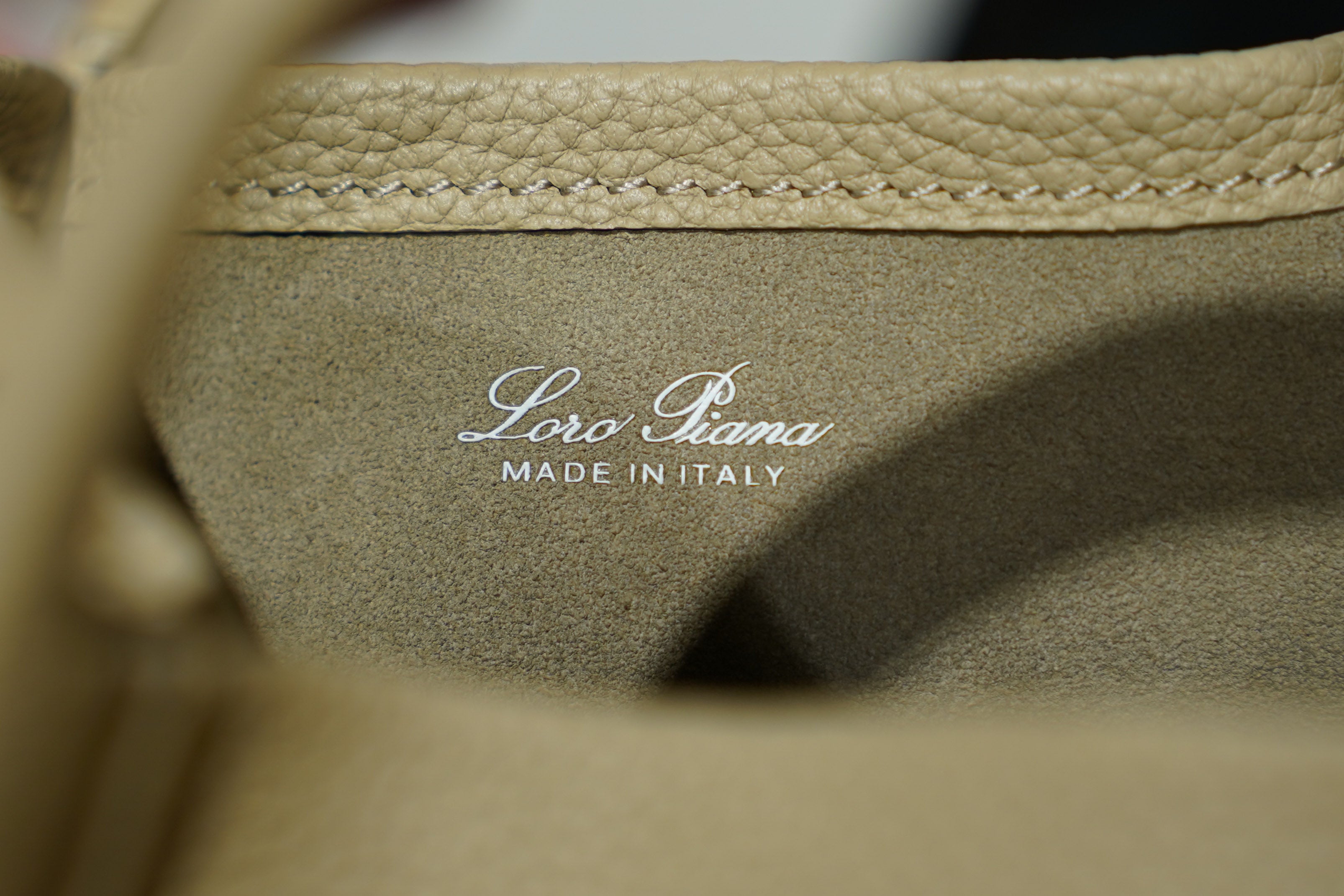 Loro Piana | Bale Bag (Small) – Leather – Beige – Gold Hardware