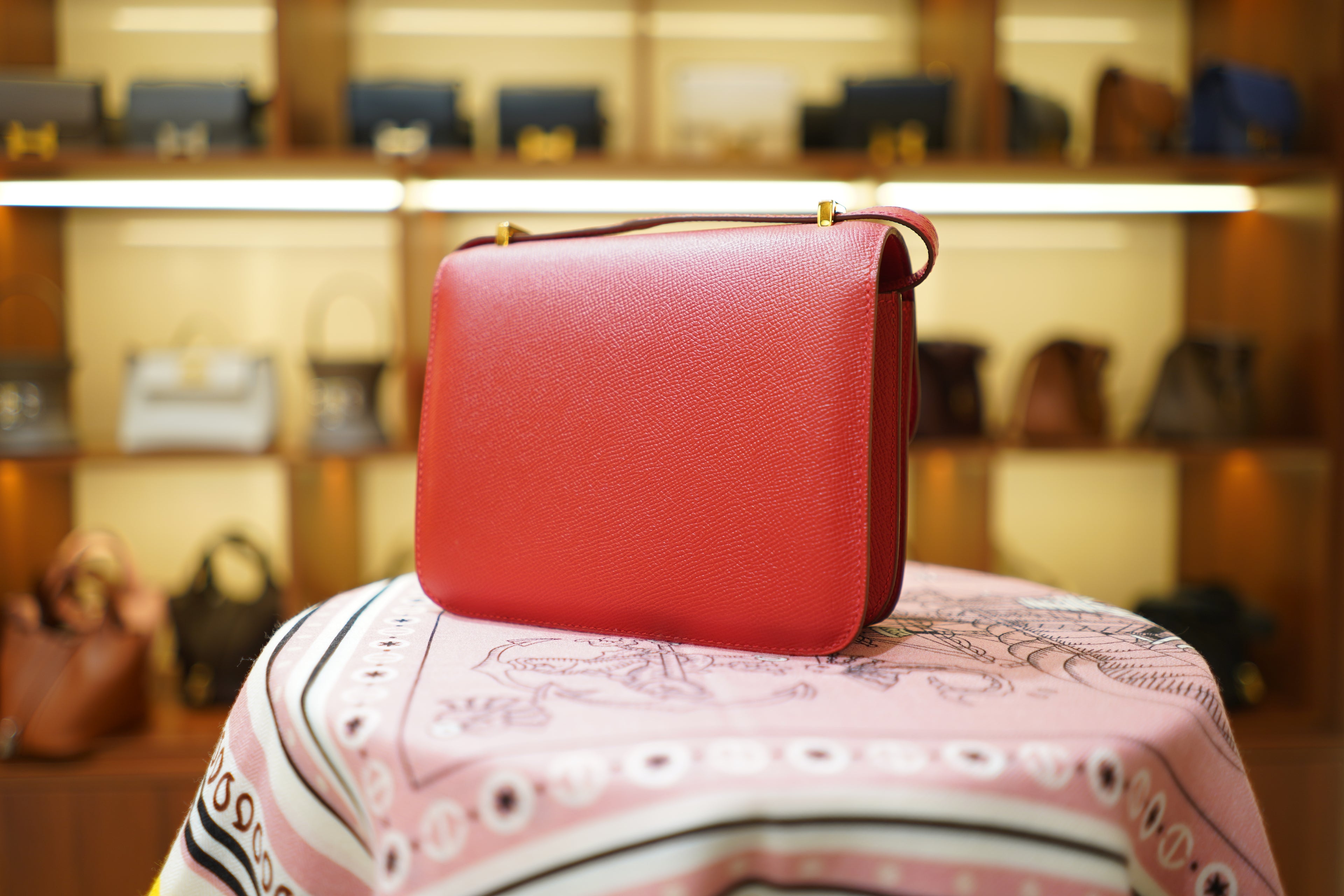 Hermes | Constance – Epsom – Red – Gold Hardware