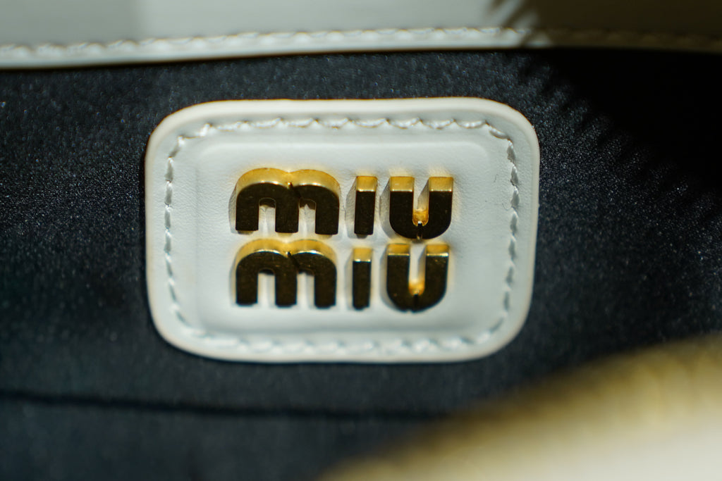 Miu Miu | Arcadie (Medium) – Leather – White – Gold Hardware