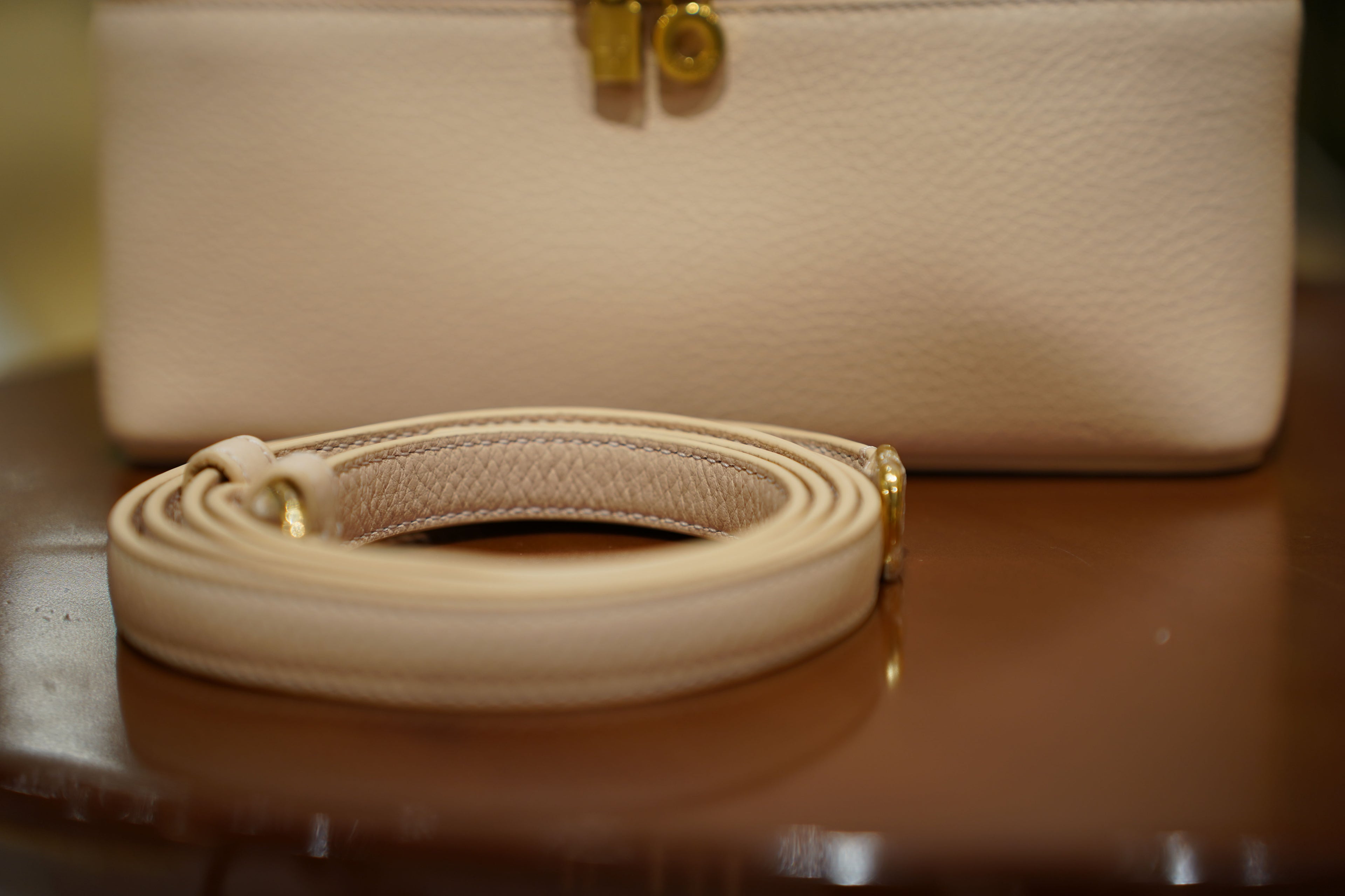 Loro Piana | Extra-Pocket-L19 – Leather – Beige – Gold Hardware