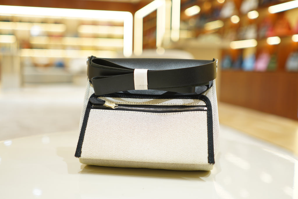 Hermes | Herbag Mini – Canvas – Beige – Silver Hardware