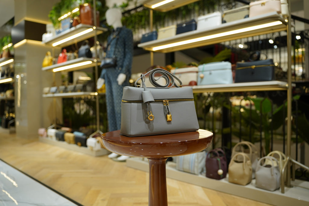Loro Piana | Extra Bag L27 – Leather – Grey – Gold Hardware
