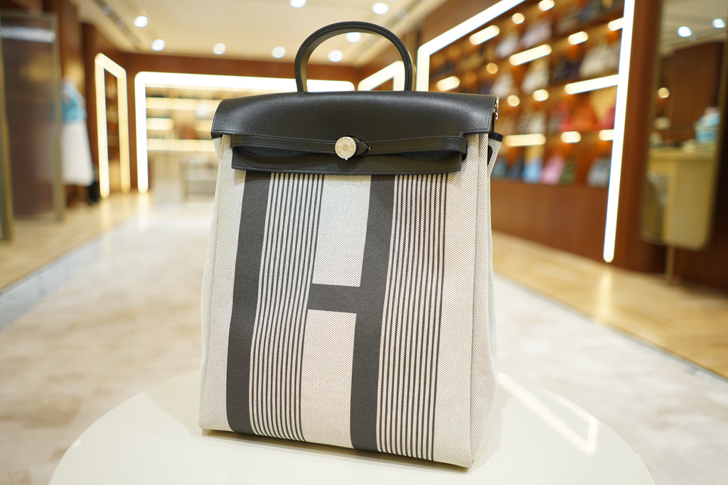 Hermes | Herbag Backpack – Canvas – Beige – Silver Hardware