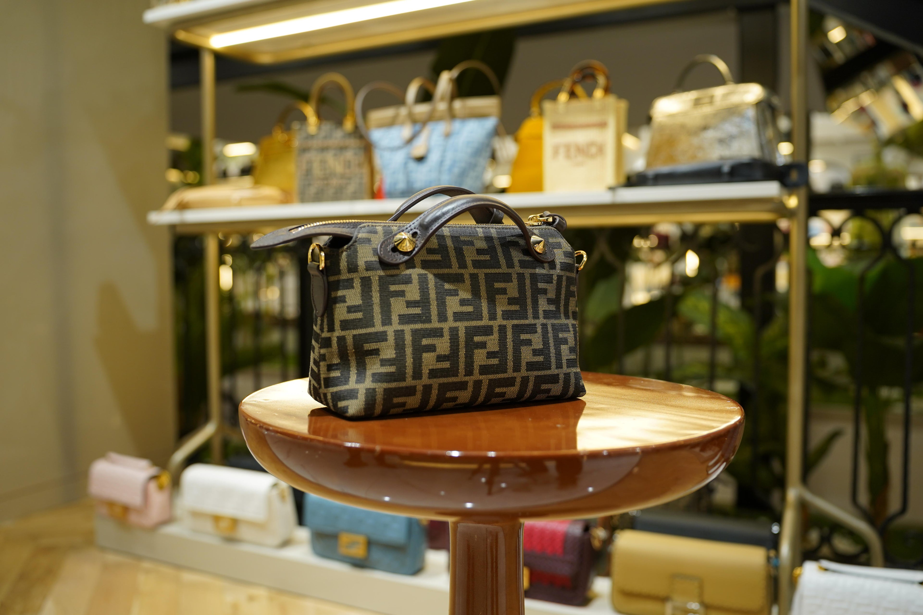 Fendi | By The Way Bag – Canvas – Black/Beige – Gold Hardware