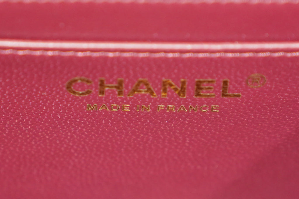 Chanel | Square Mini Flap Bag – Leather – Burgundy – Gold Hardware