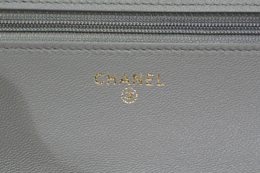 Chanel | Wallet on Chain – Lambskin – Grey – Gold Hardware