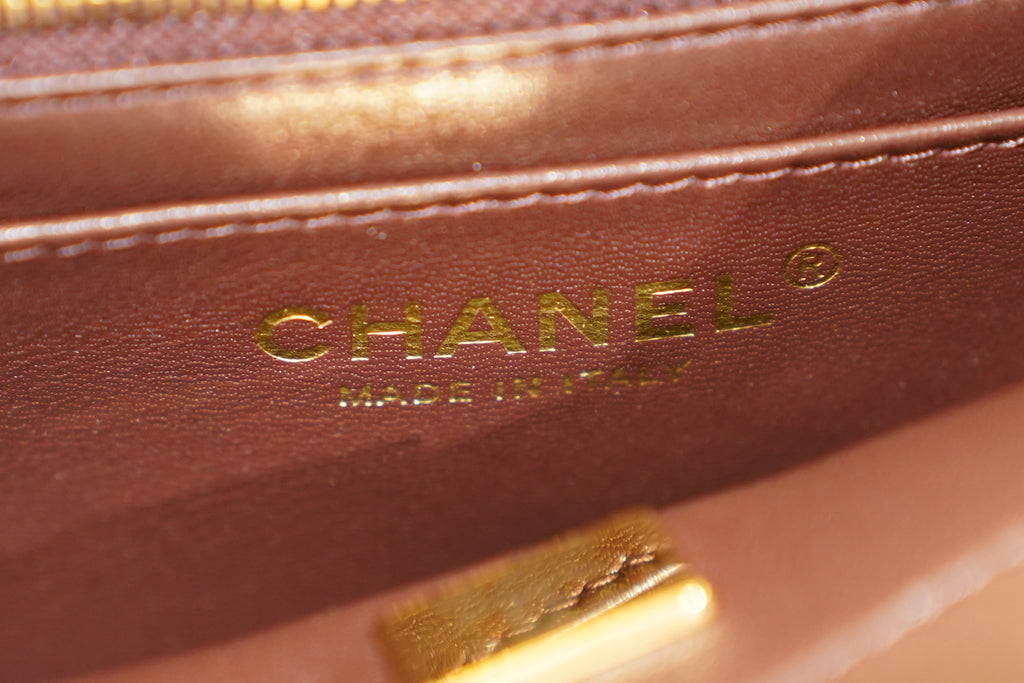 Chanel | Square Mini Flap Bag – Leather – Brown – Gold Hardware