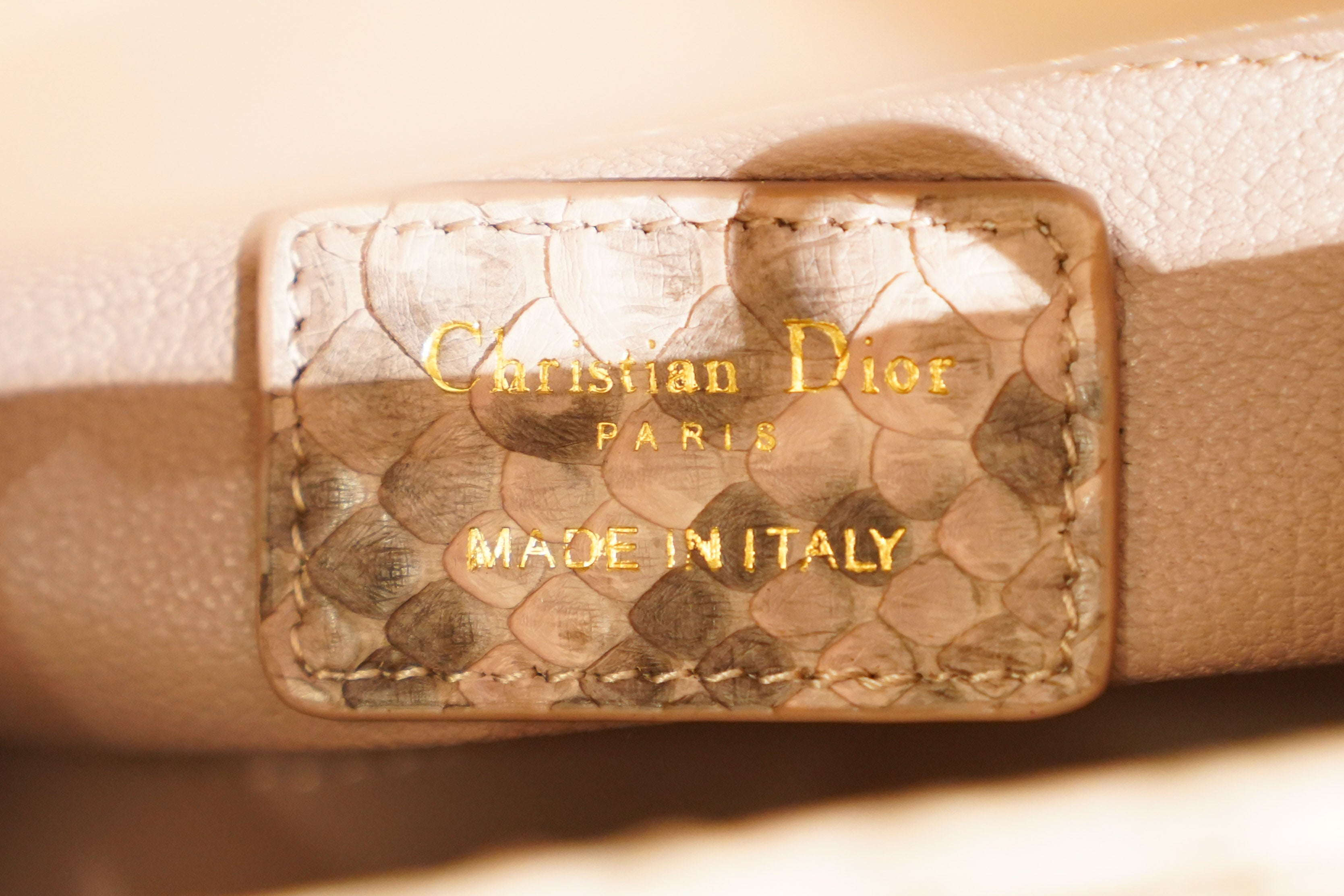 Dior | Lady Dior (Small) – Python – Brown – Gold Hardware