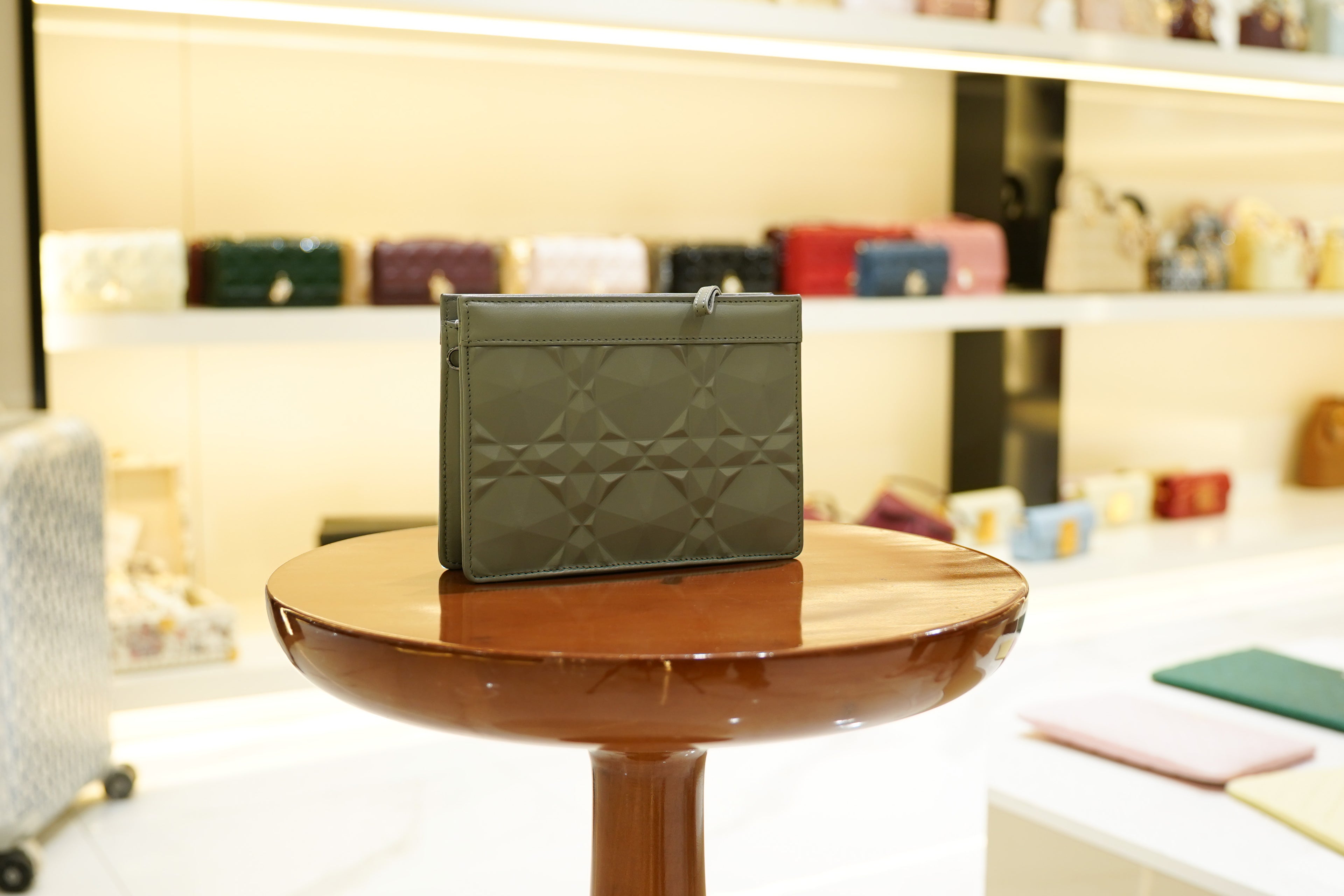 Dior | Dior-Caro – Leather – Olive Green – Gold Hardware