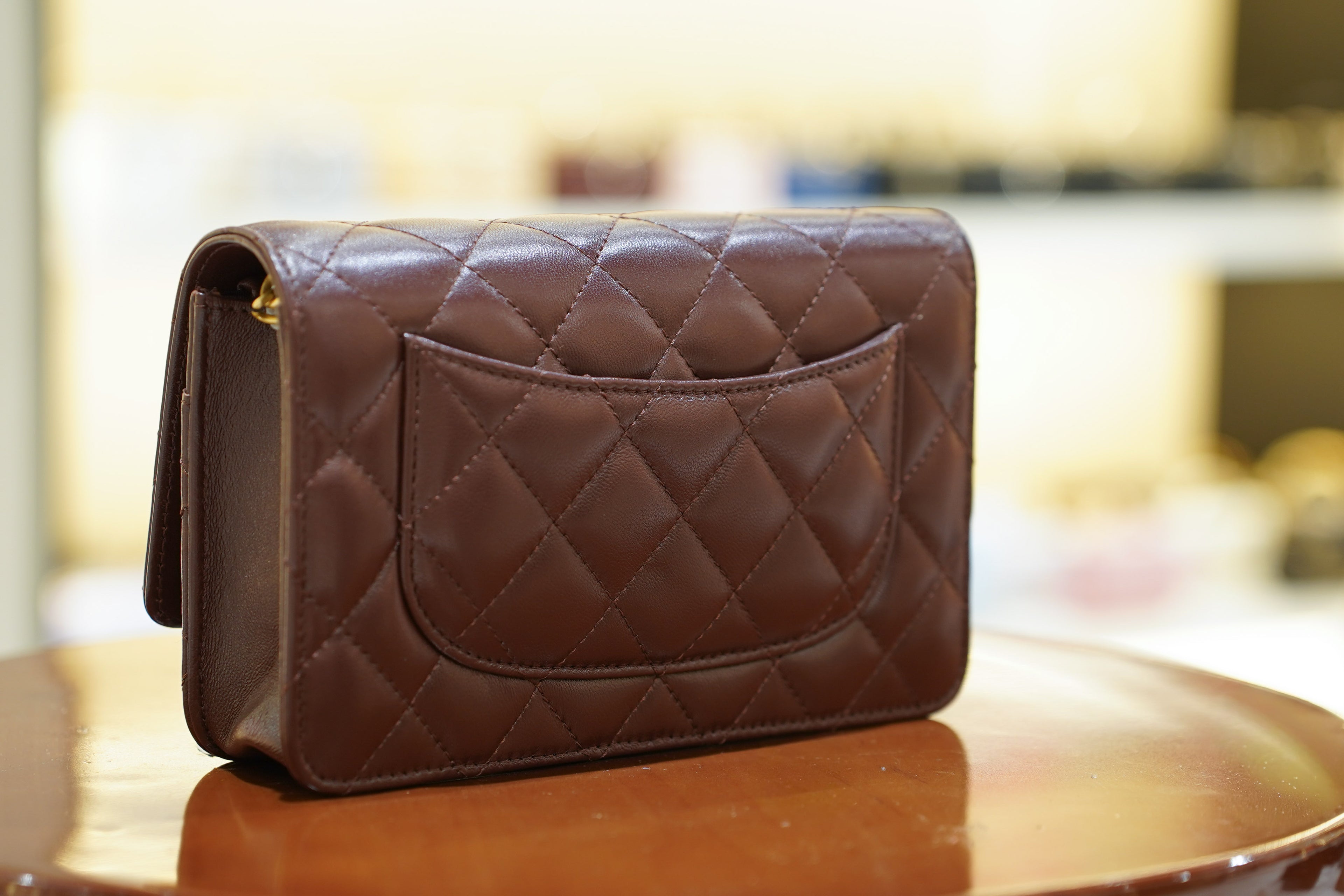 Chanel | Wallet on Chain – Lambskin – Brown – Gold Hardware