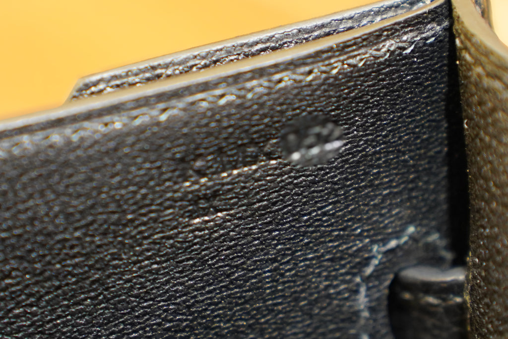 Hermes | Kelly Depeches 25 – Canvas – White and Black – Silver Hardware