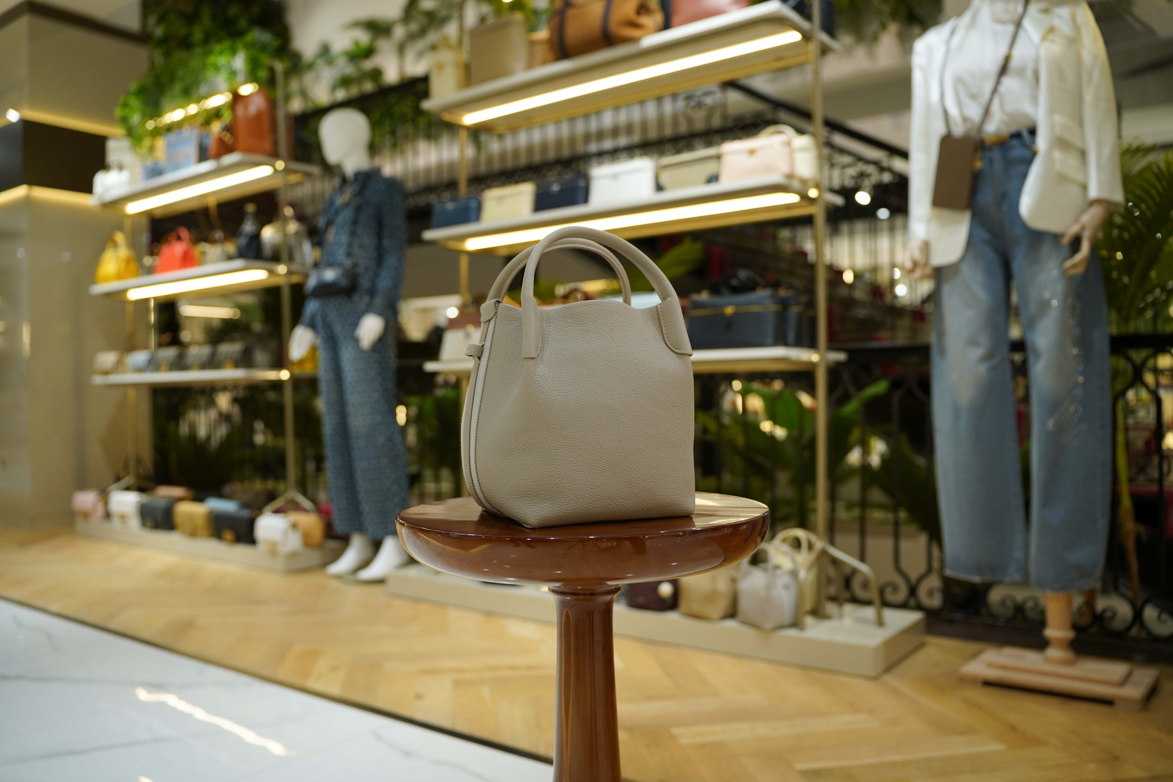 Loro Piana | Bale Bag (Large) – Leather – Beige – Silver Hardware