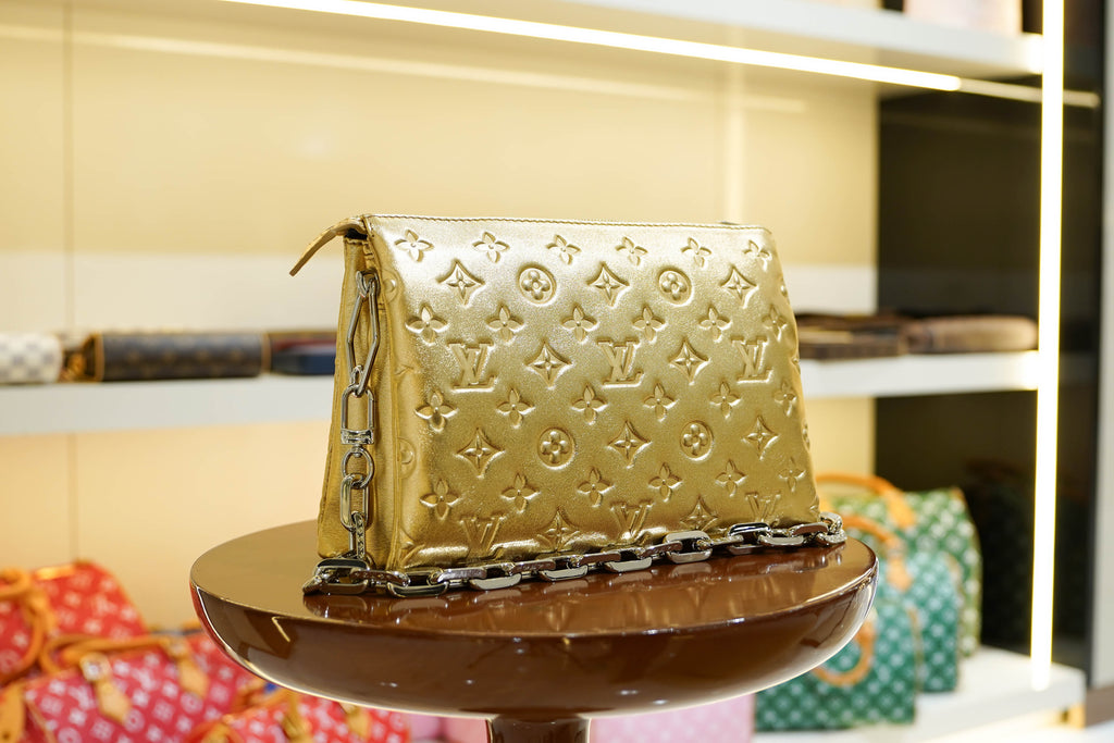 Louis Vuitton | Coussin Medium – Leather – Gold – Silver Hardware