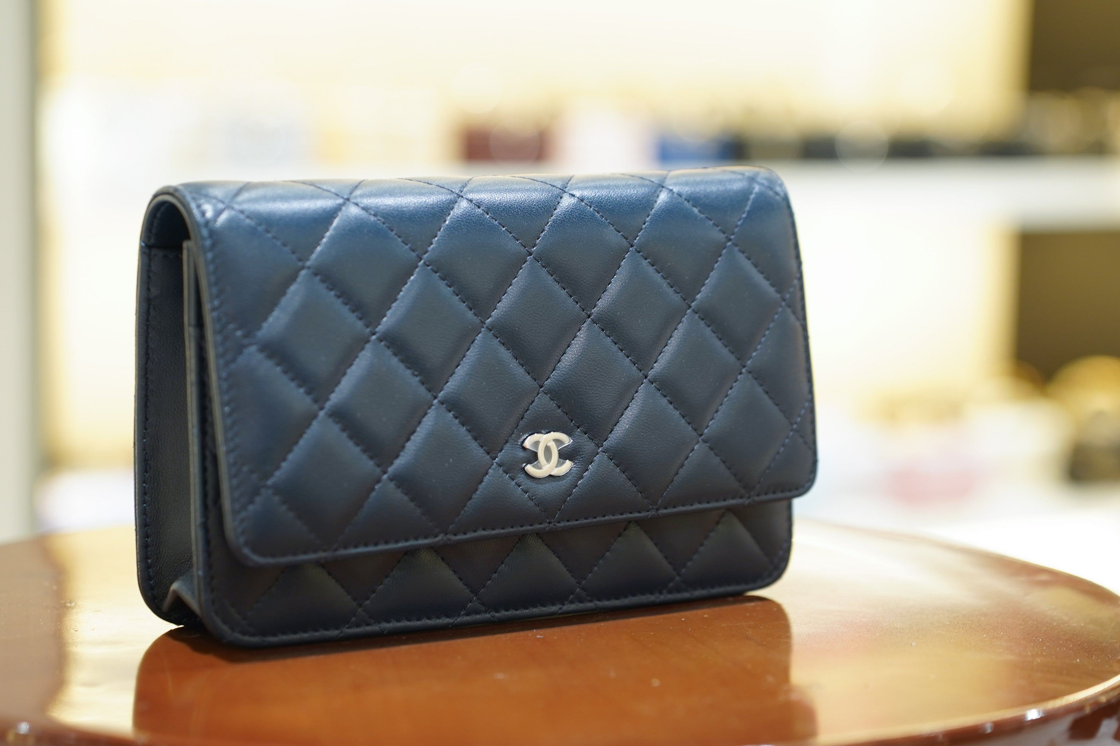 Chanel | Wallet on Chain – Lambskin – Navy – Silver Hardware