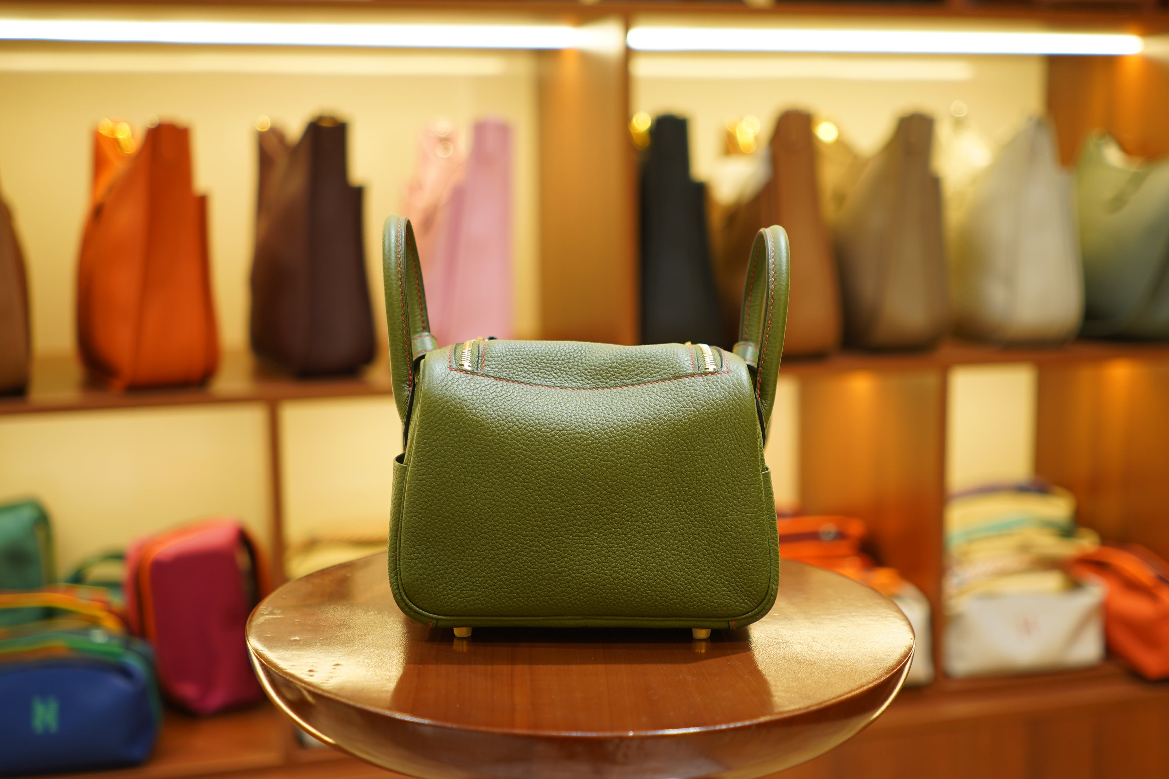 Hermes | Lindy Mini – Togo – Green – Gold Hardware