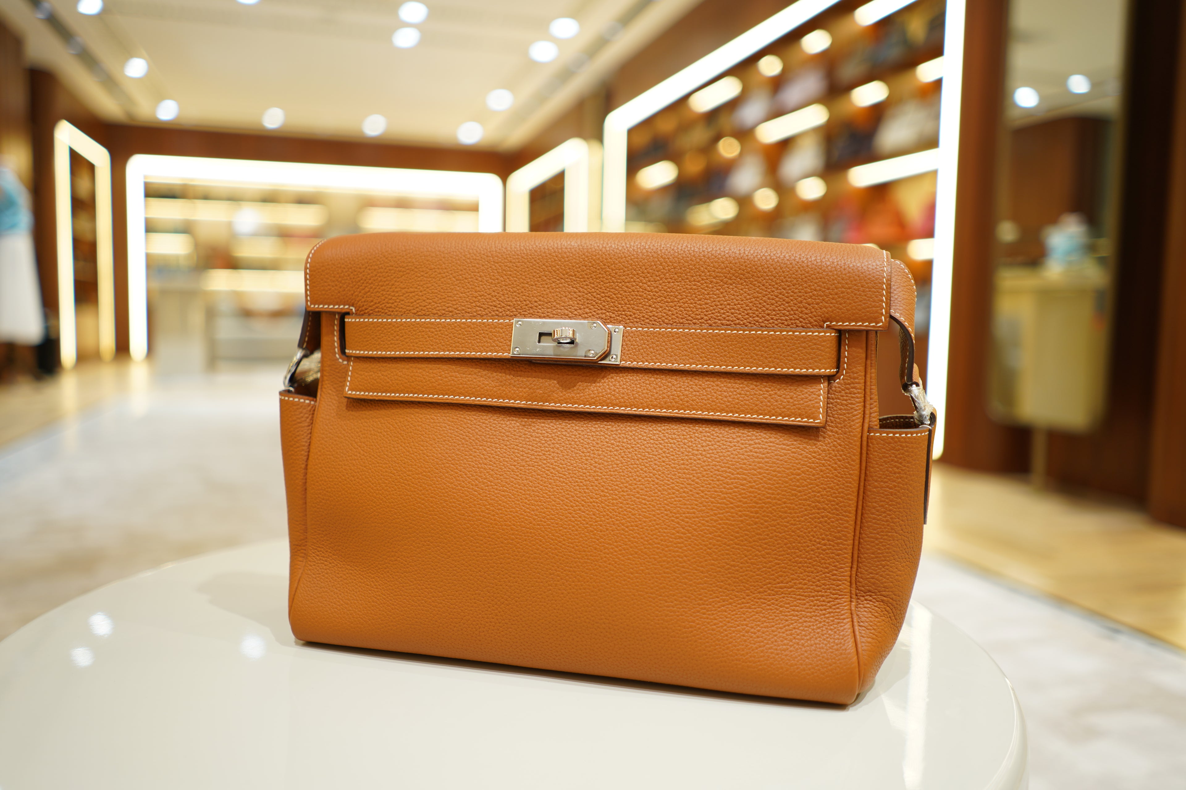 Hermes | Kelly Messenger – Togo – Orange – Palladium Hardware